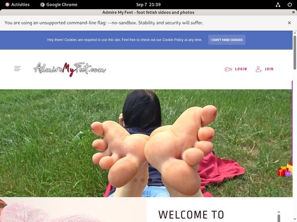Admiremyfeet.com Password Info