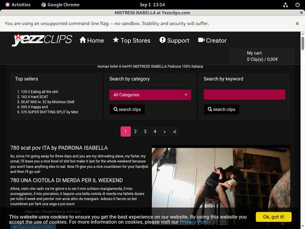 Join Mistress Isabella For Free