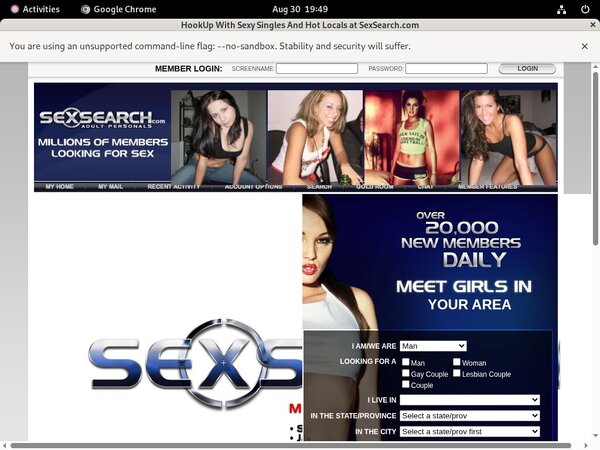 Log In Sexsearch.com