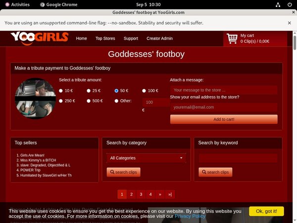 Paypal With Goddesses Footboy