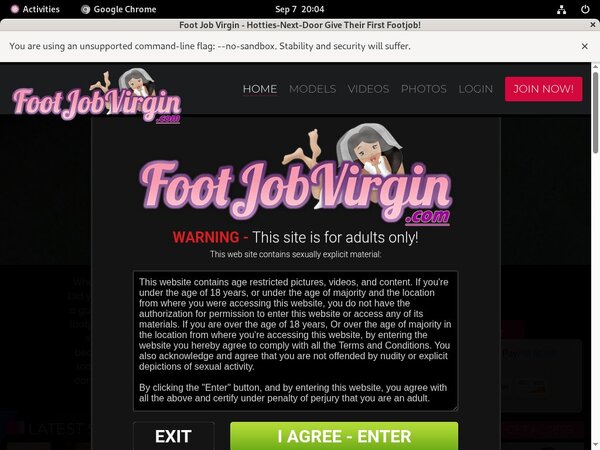 Footjobvirgin.com Password Site